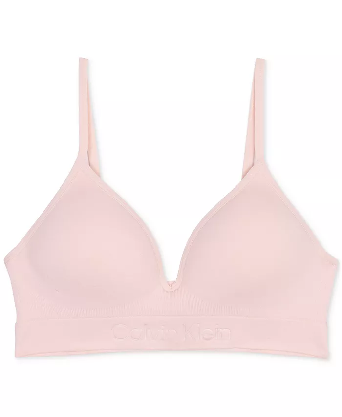 

Бюстгальтер бесшовный с рельефным узором Big Girls Hybrid Calvin Klein, розовый