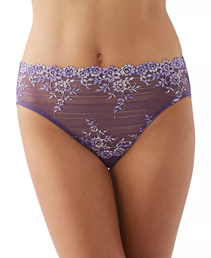 

Элегантные кружевные трусики-слипы с высокой посадкой и вышивкой Embrace Lace 841191 Wacoal, фиолетовый