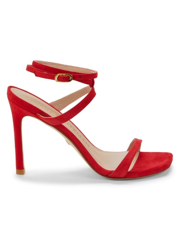 

Замшевые сандалии Ellsie Stuart Weitzman, цвет Lipstick Red