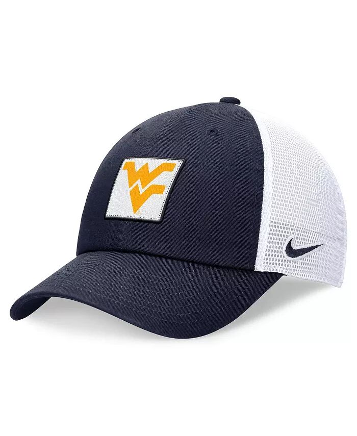 

Мужская регулируемая шапка темно-синего/белого цвета West Virginia Mountaineers Primetime Club Trucker Nike, мультиколор