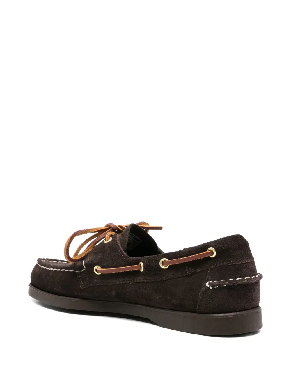 Замшевые лодочные туфли Docksides Sebago, коричневый — фото 3