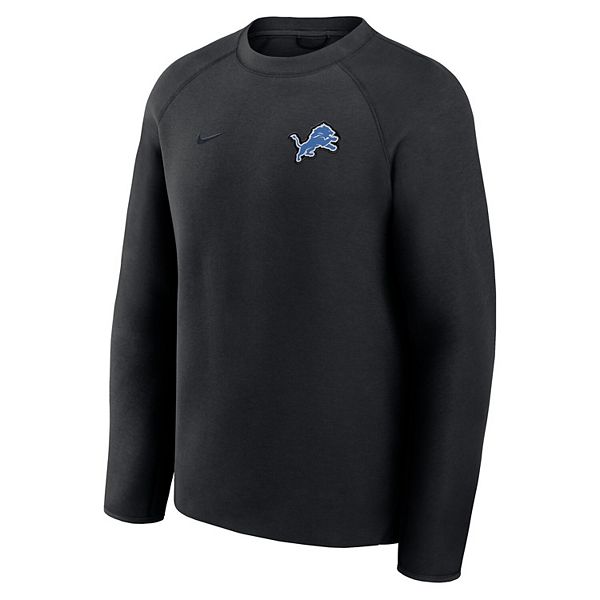 Мужской черный свитшот raglan tech fleece detroit lions Nike — фото 2