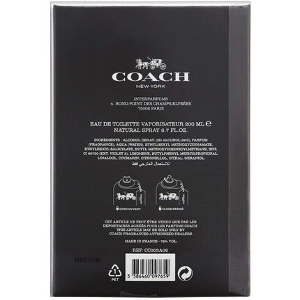 Coach For Men Eau De Toilette Spray 200ml — фото 2