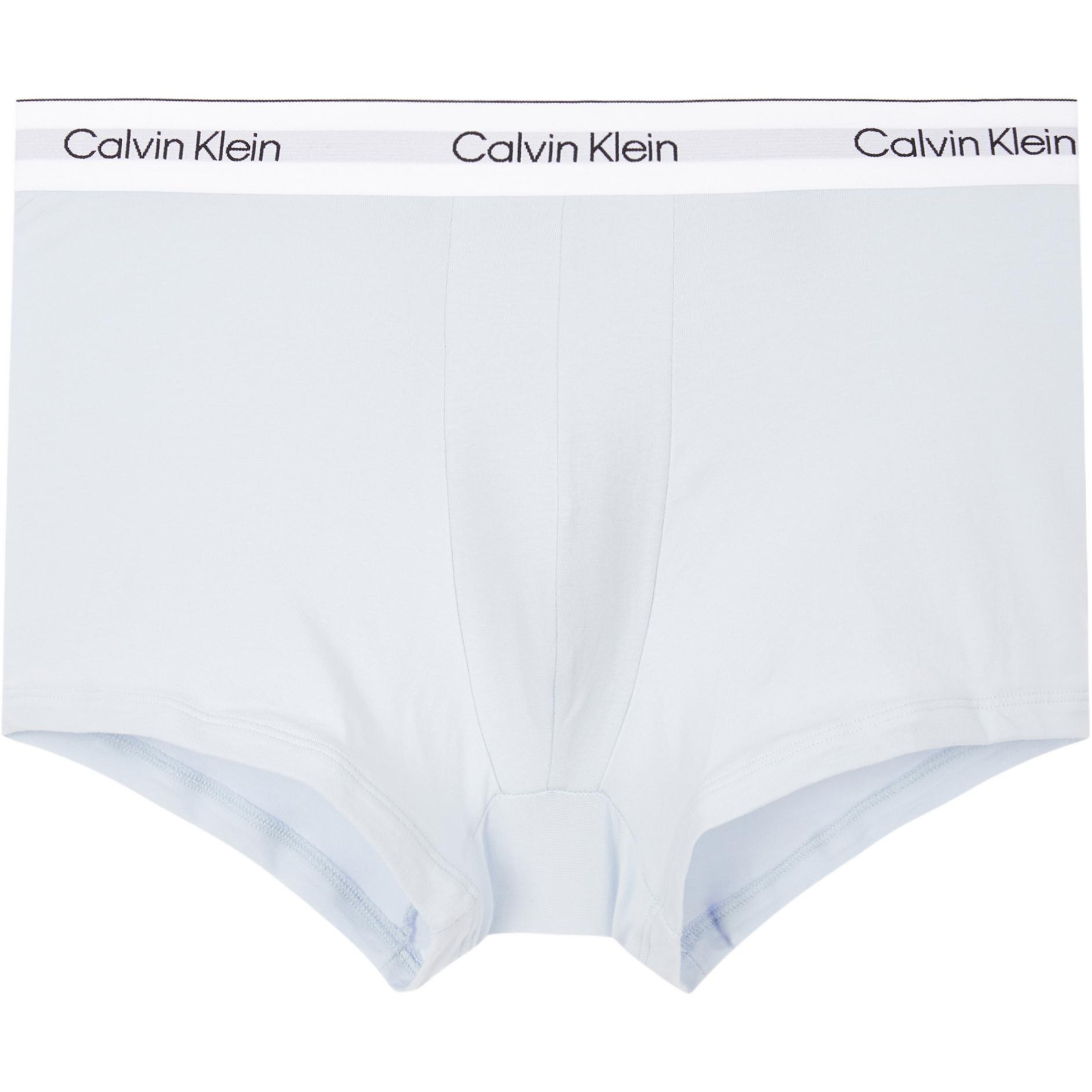 Мужские трусы 3 штуки Calvin Klein, черный/голубой/серо-белый — фото 4