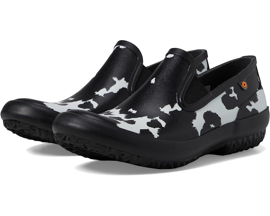 

Ботинки Bogs Patch Slip-On - Cow, черный/белый