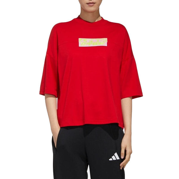 Футболка с графическим принтом футболка Adidas, красный — фото 3