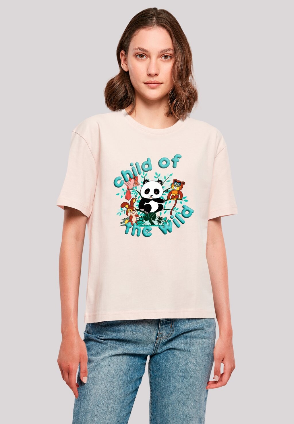 

Футболка с принтом CHILD OF THE WILD F4NT4STIC, розовый