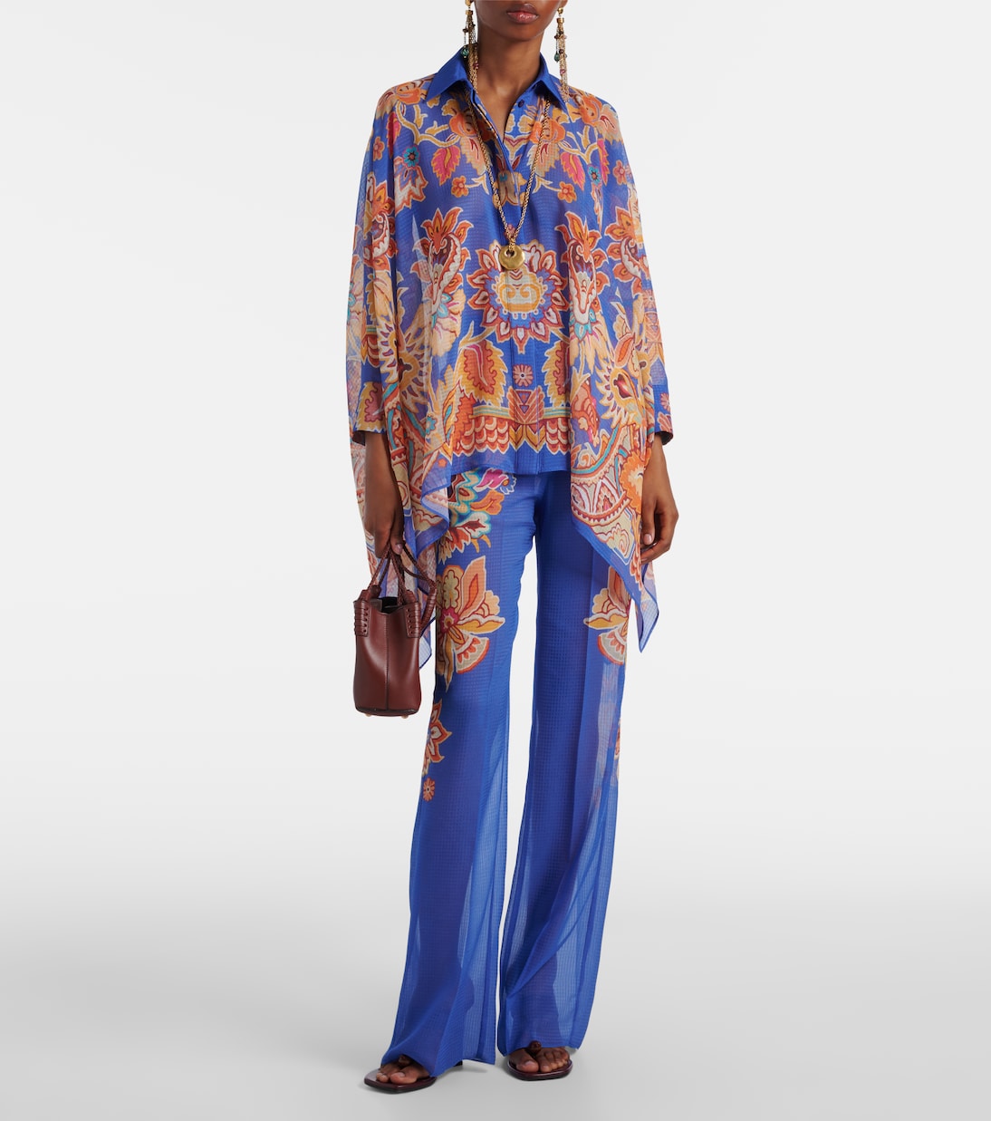 Широкие брюки с узором пейсли Etro, Stampa F. Do Azzurro — фото 2