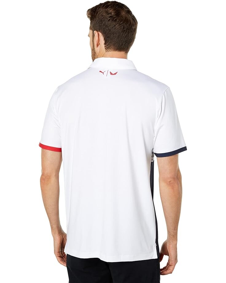 

Поло Puma Volition Independence Polo, цвет Bright White/Navy Blazer