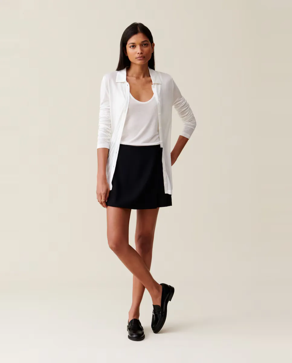 

Двубортная юбка из однотонной ткани Claudie Pierlot, черный