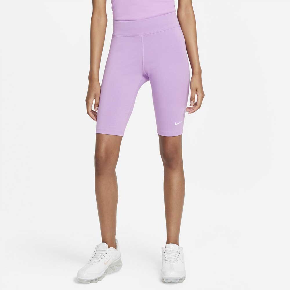 Леггинсы спортивные Nike Sportswear Essential Bike Short, фиолетовый — фото 3