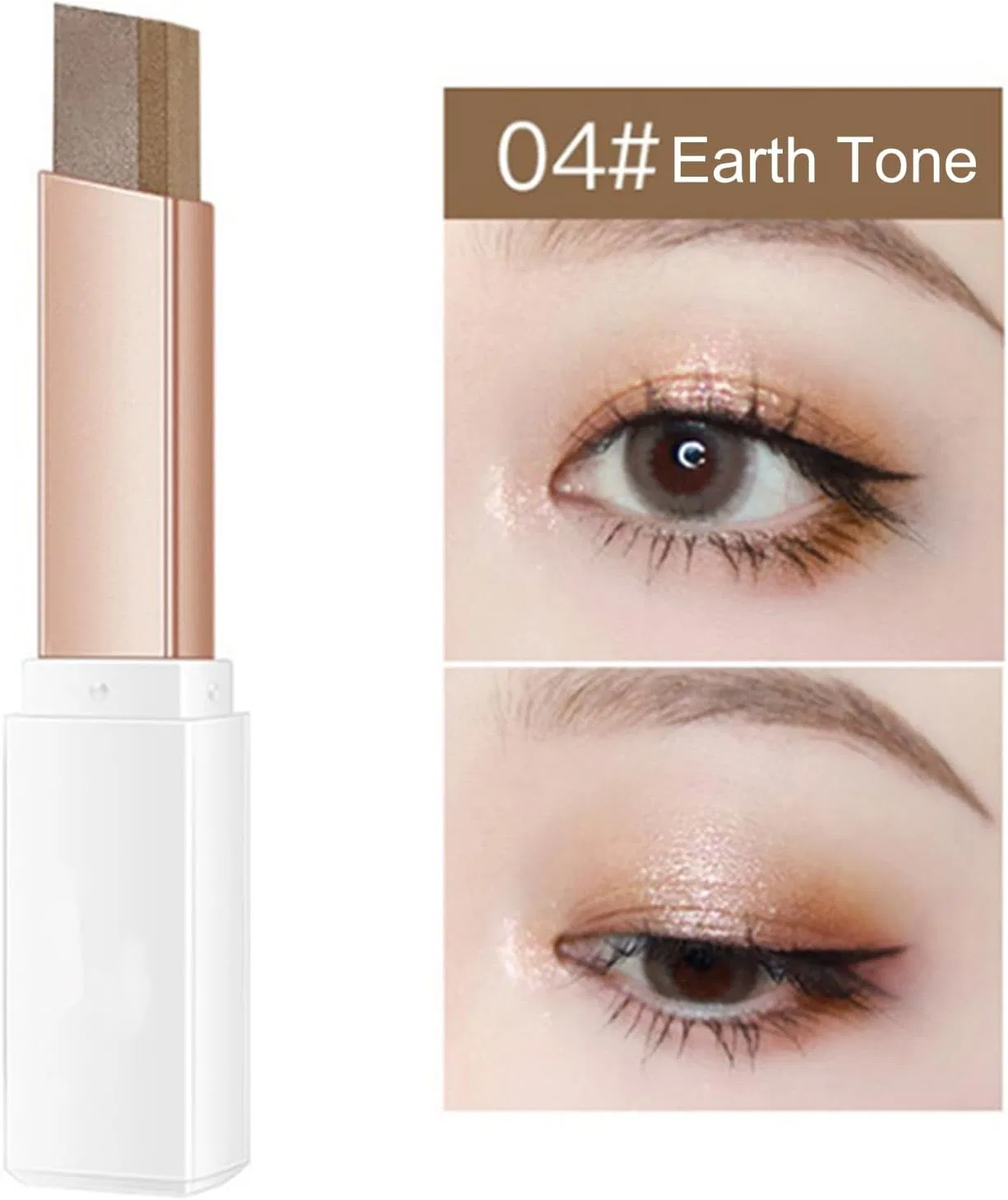 Тени для век двуцветные стик Earth color No brand 2.5g — фото 2