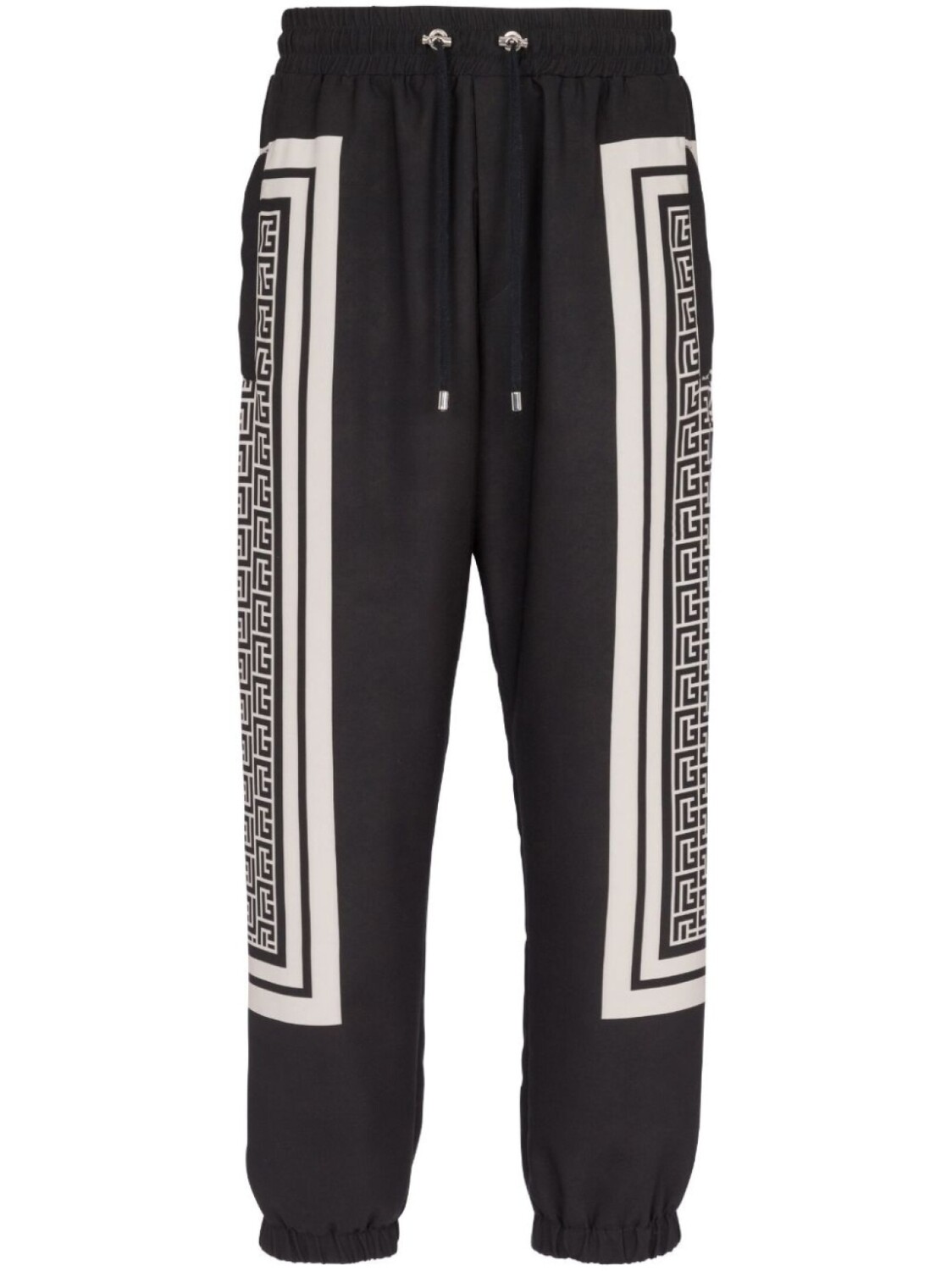 

Balmain спортивные брюки с кулиской и монограммой, черный