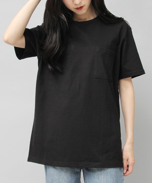 

Футболка с коротким рукавом, с карманом, из американского хлопка, плотность 215 г/м², стандартный крой Goodwear, черная