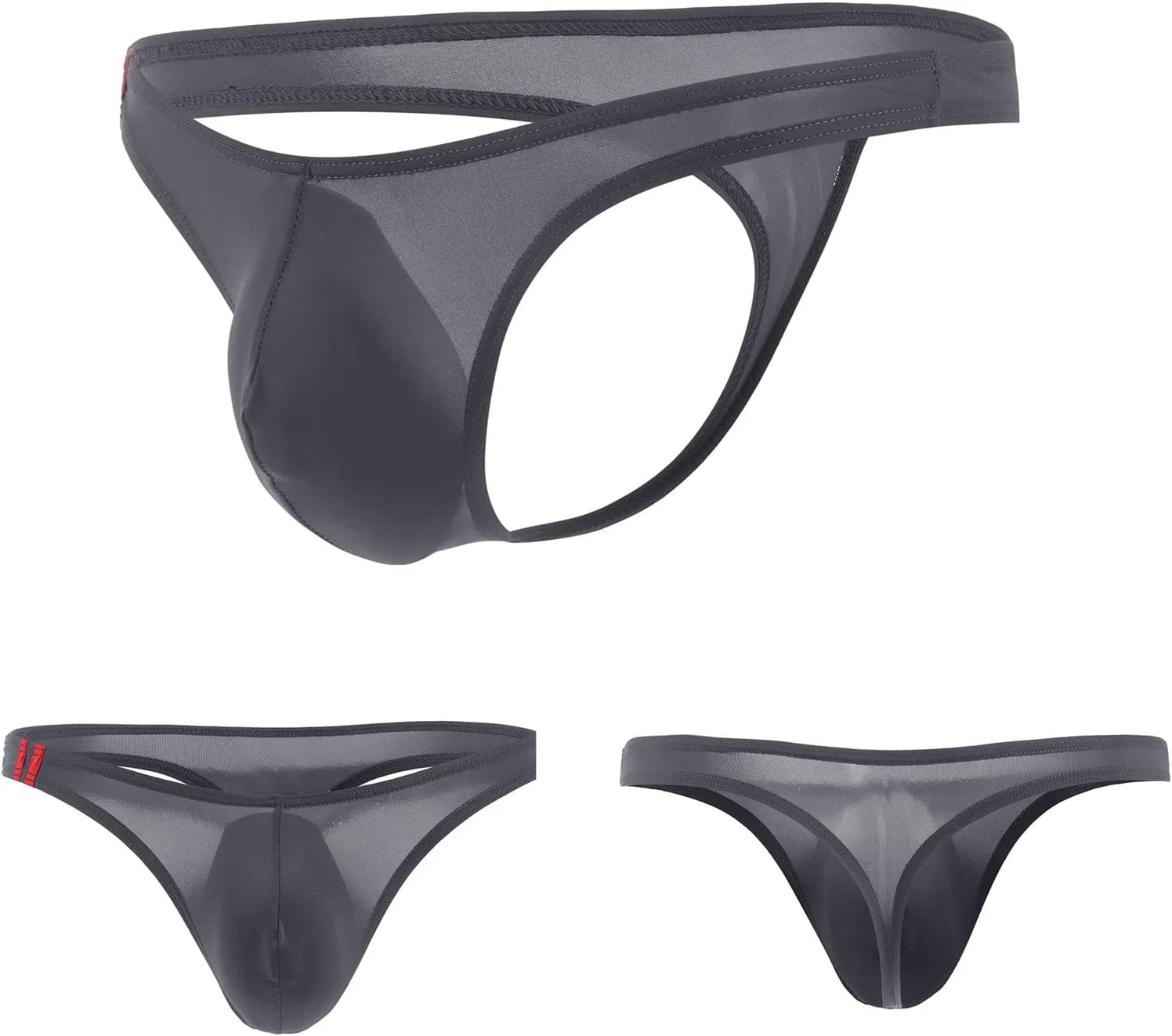 Боксеры Men's U Convex Ice Silk, серый — фото 2