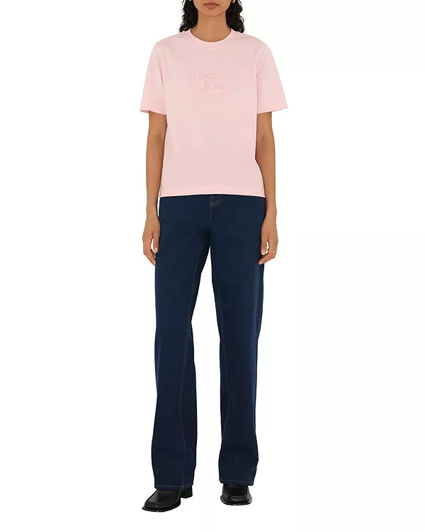 

Хлопковая футболка Ekd Burberry, розовый