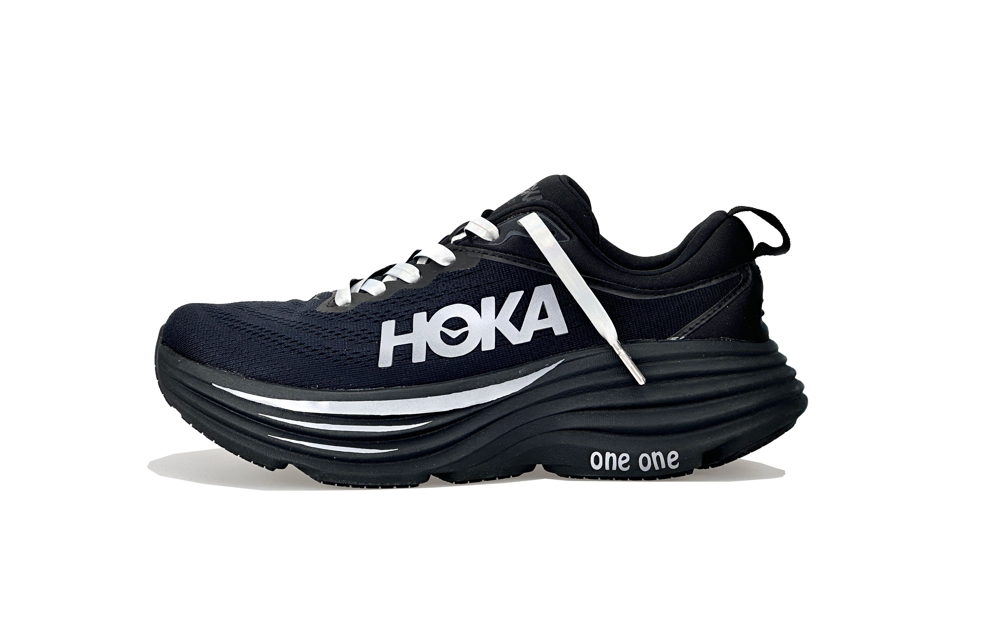 

Кроссовки Bondi 8 мужские низкие черные/серебристые Hoka One One