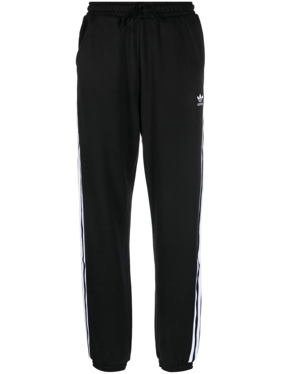 

adidas спортивные брюки с вышитым логотипом, черный