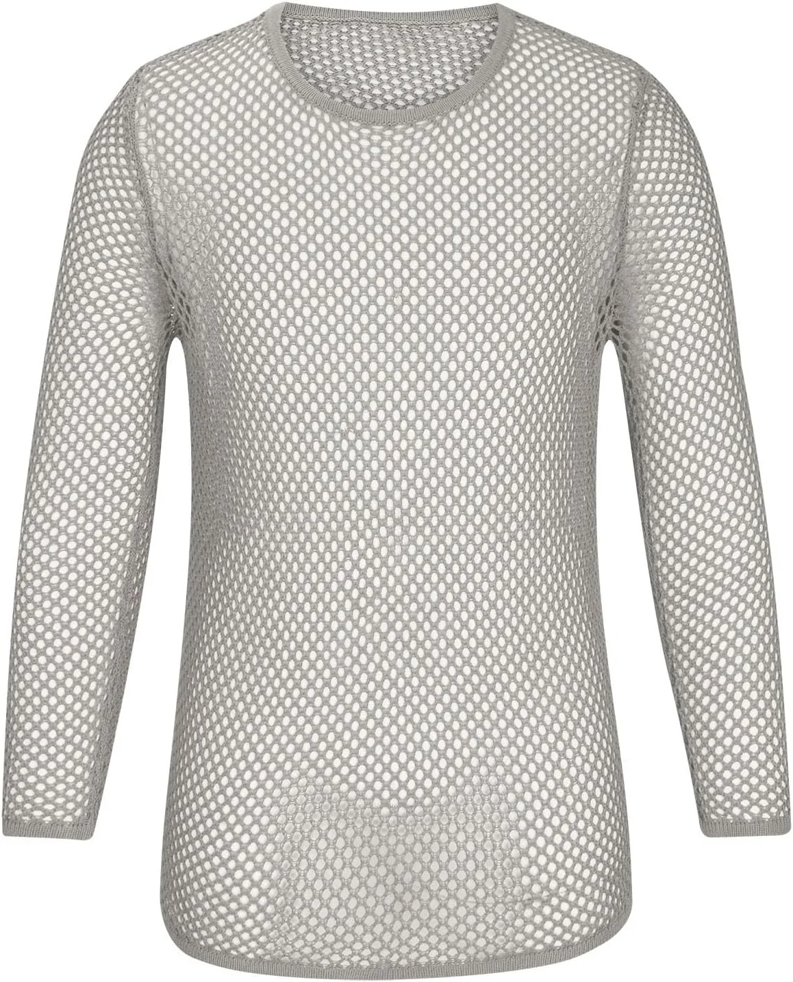 Мужская футболка Fishnet Mesh Slim Fitted с длинным рукавом — фото 3