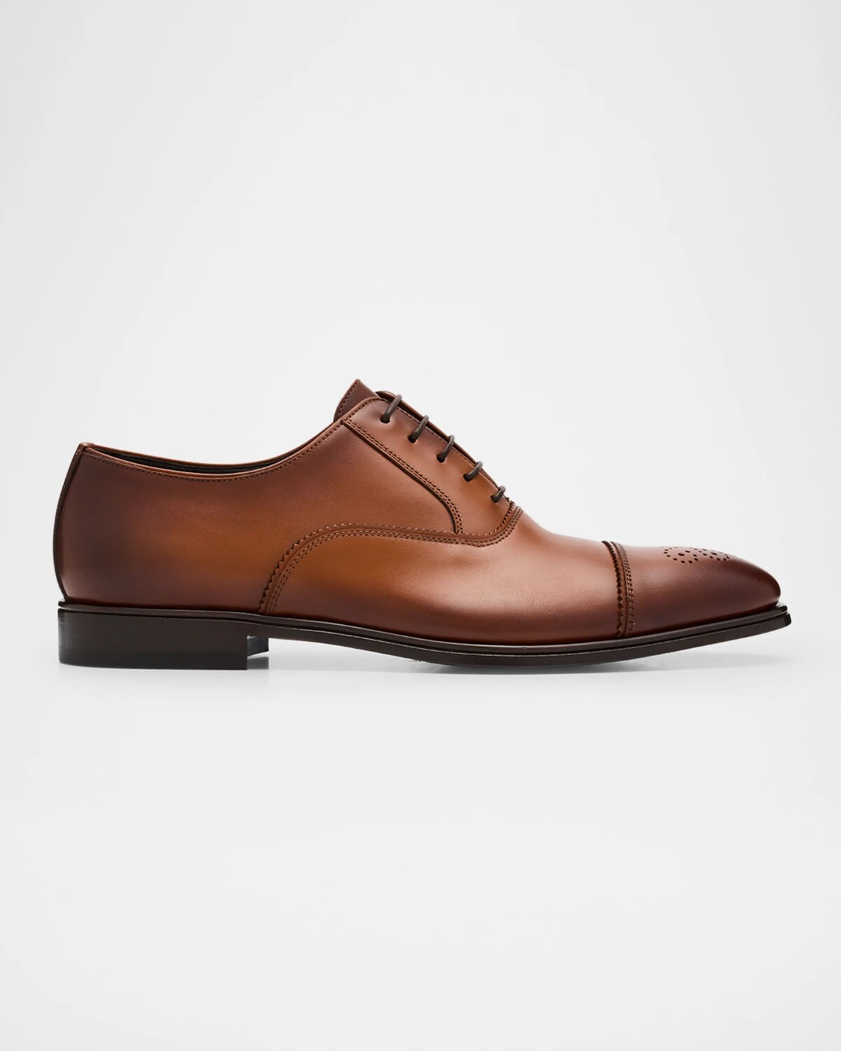 

Мужские кожаные оксфорды Boston Brogue с закрытым носком Ferragamo, коричневый