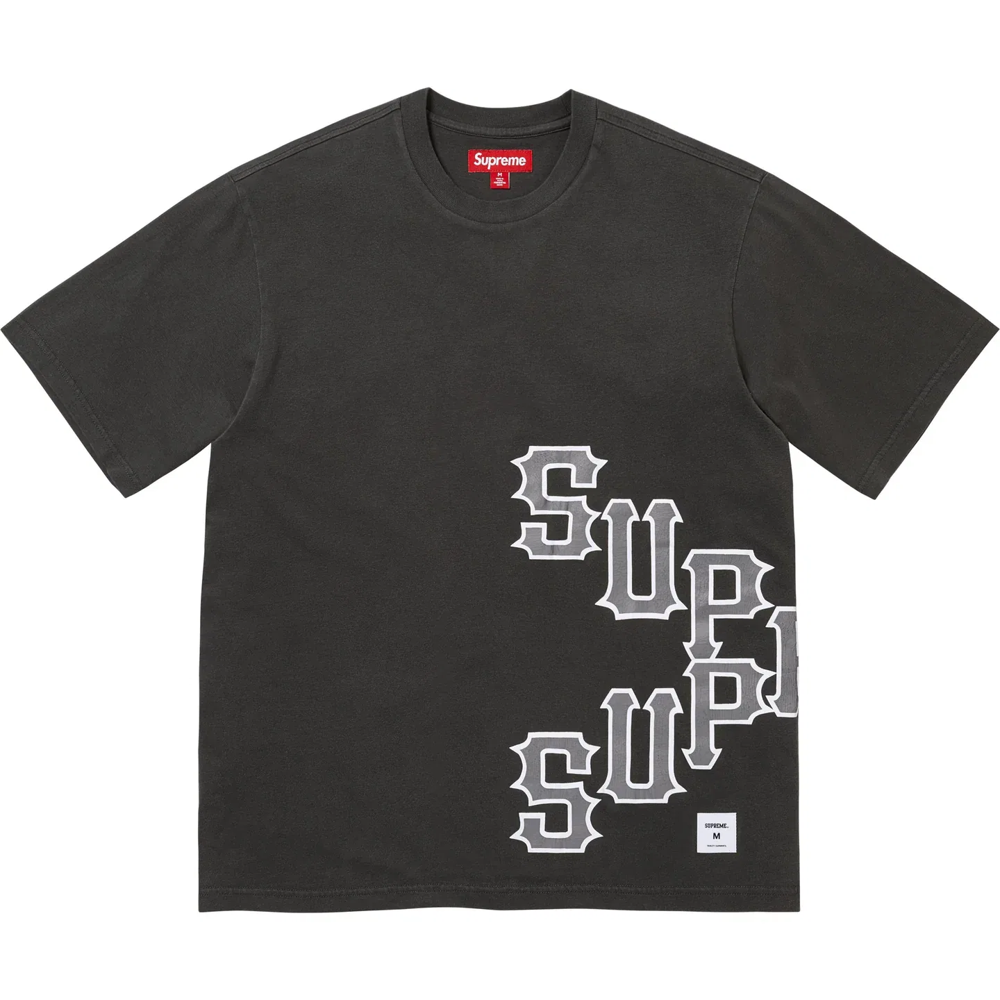 Футболка унисекс SS26 WEEK3 Cracked Spellout S/S Top Supreme, Washed Red — фото 3