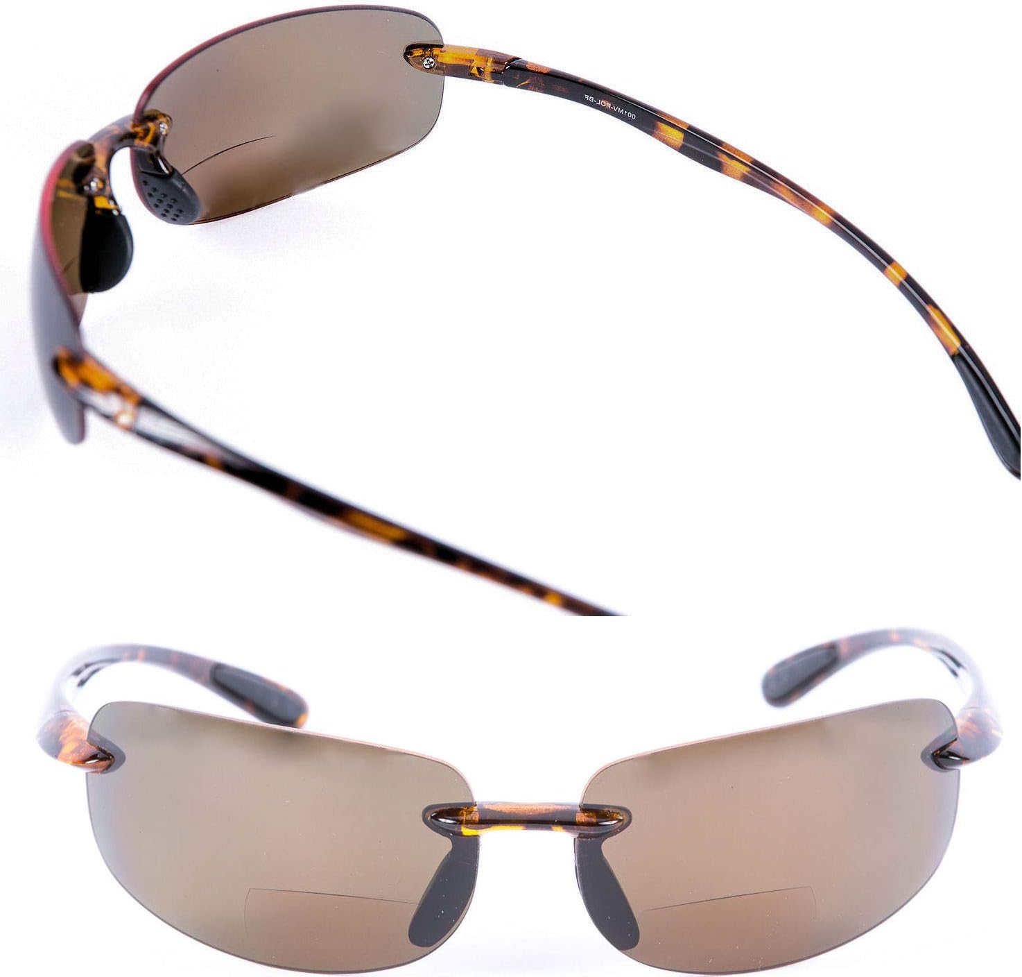 

Солнцезащитные очки Mass Vision 'The Influencer' (2 пары) с легкими спортивными поляризованными бифокальными линзами для чтения, для мужчин и женщин, Polarized - Tortoise/Tortoise