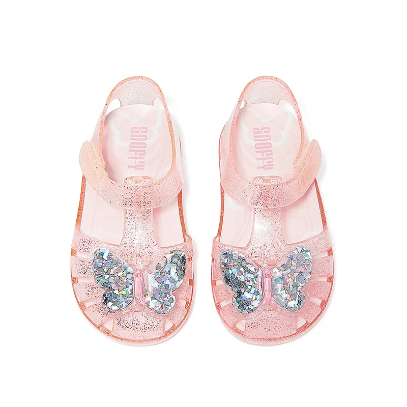Детские сандалии Jelly Collection водонепроницаемые быстросохнущие нескользящие Snoffy, Princess Pink — фото 4