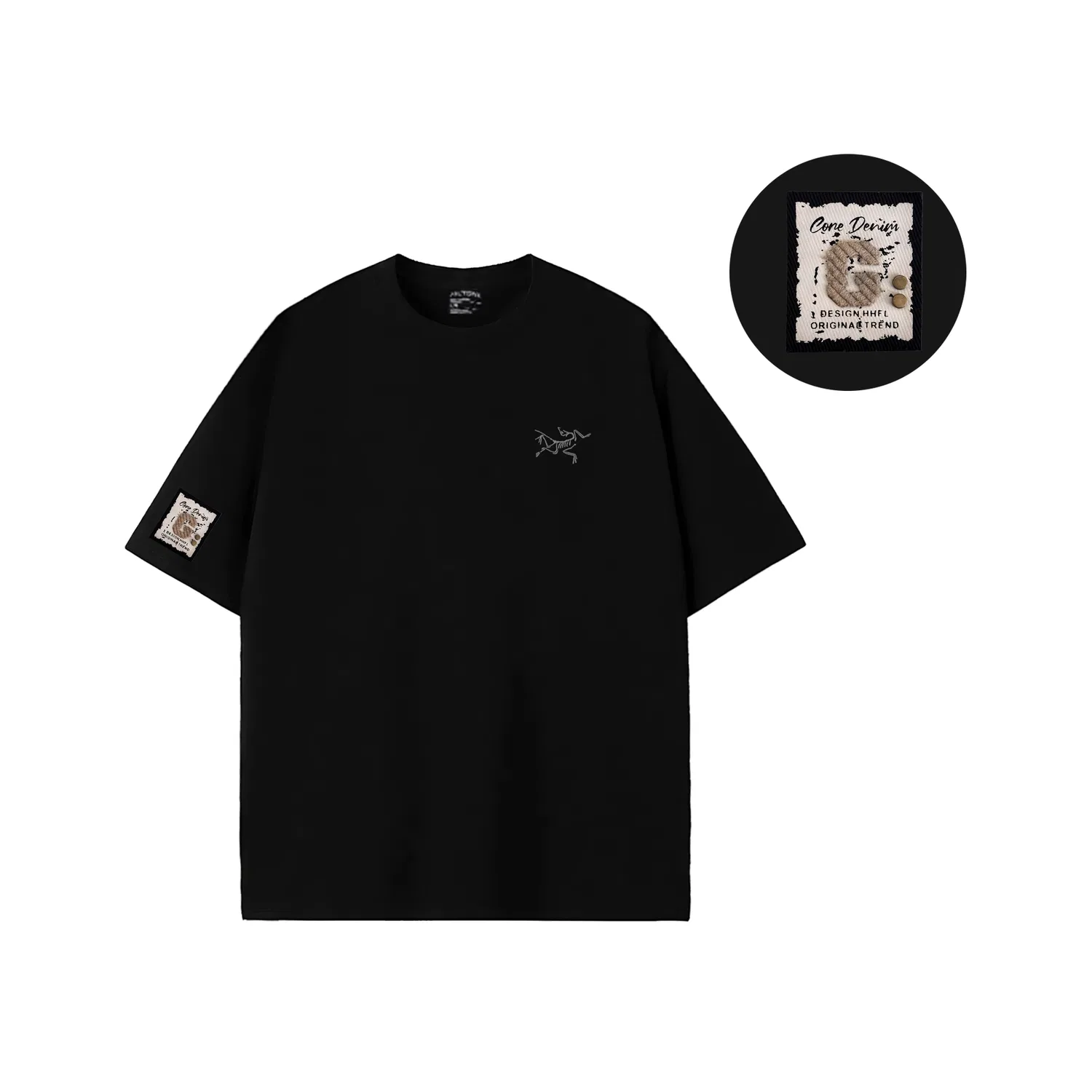 Футболка хлопковая с принтом Arcteryx Black — фото 3