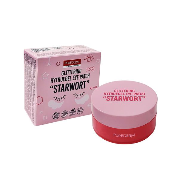 

Увлажняющие патчи для глаз, 60 шт./1 упаковка. Purederm Starwort