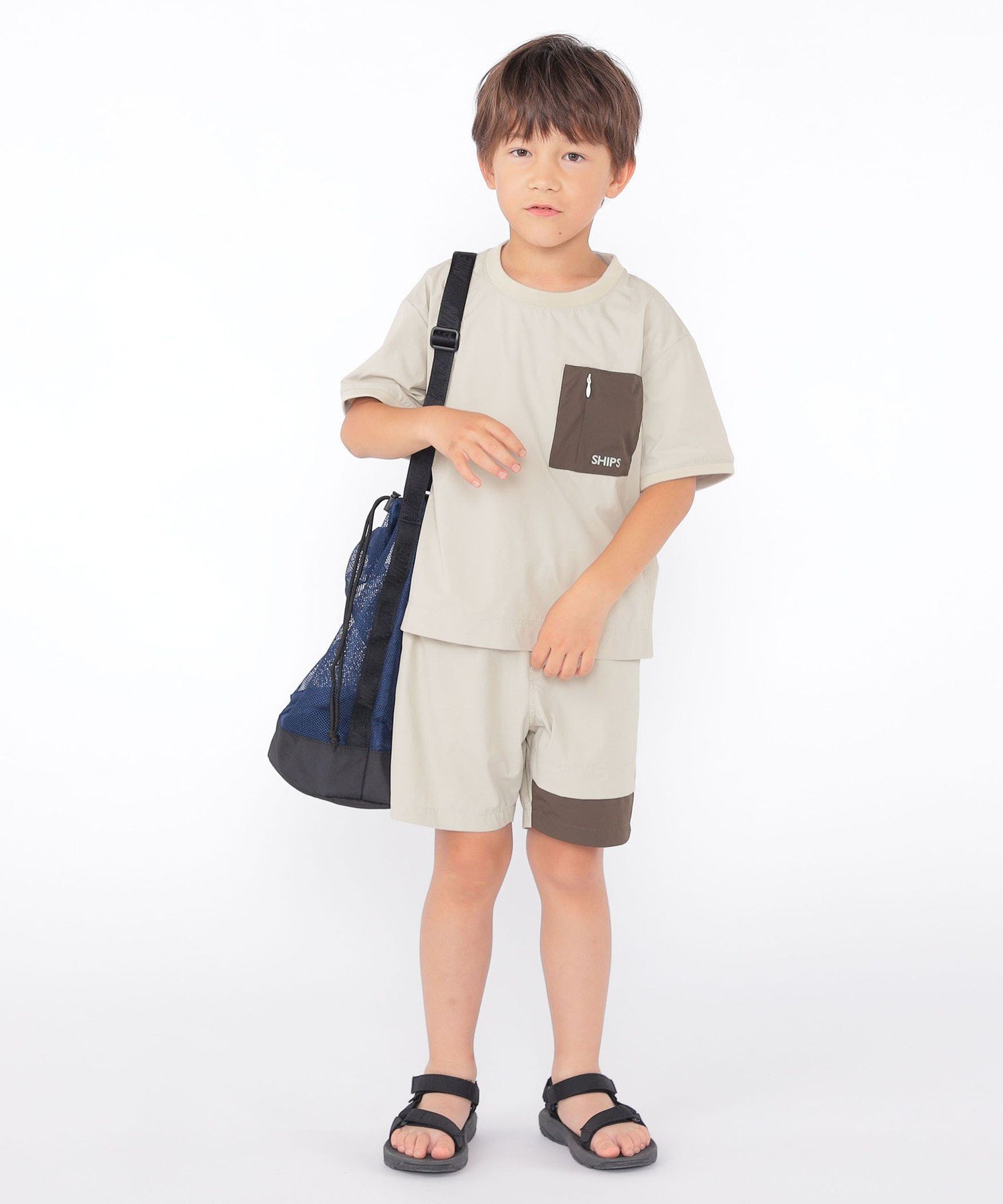 Детские шорты SHIPS: 100–130 см / <Защита от УФ-излучения> Сухие шорты SHIPS KIDS, Light gray — фото 4