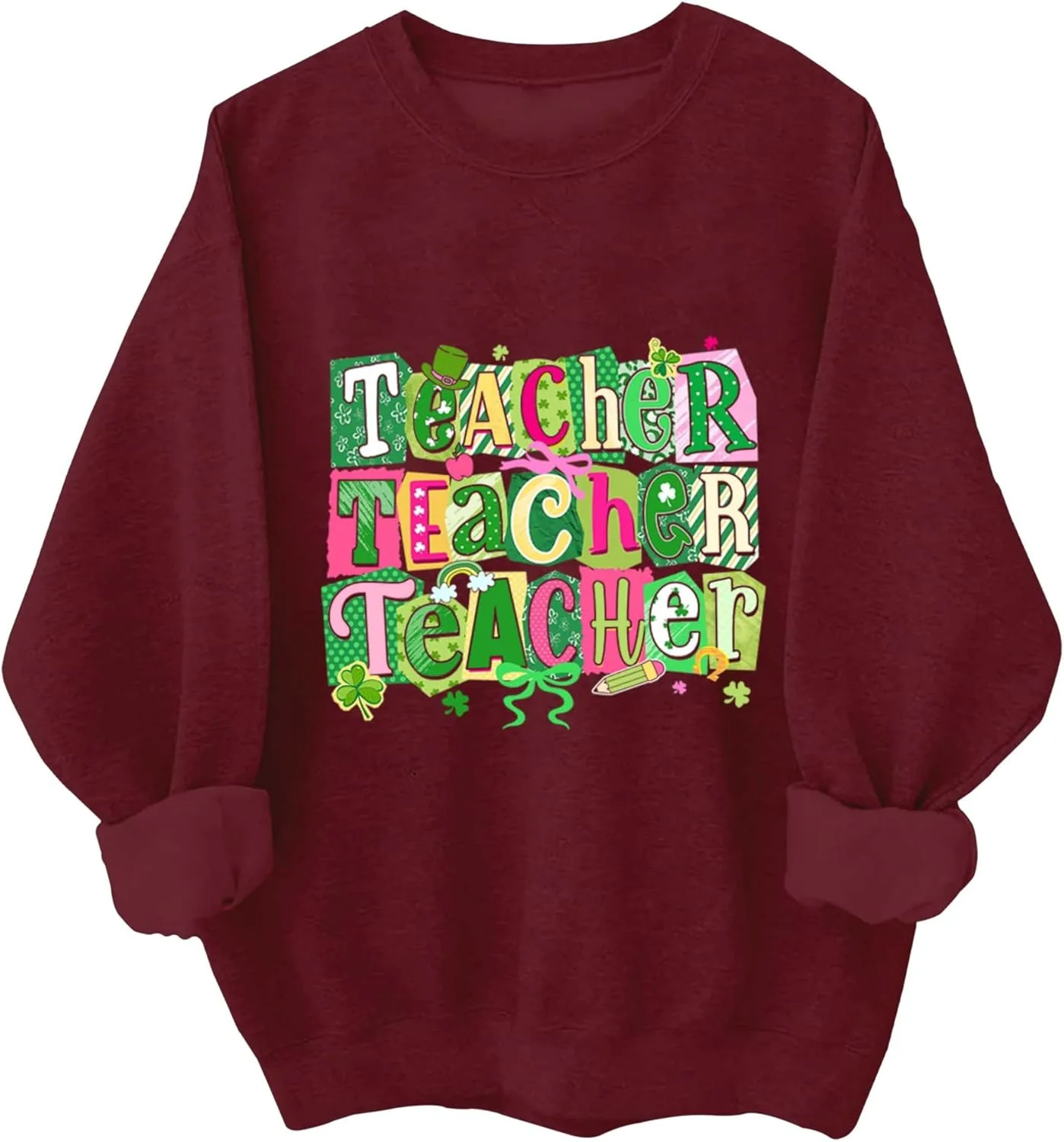 

Свитшот для учителя на День Святого Патрика Lucky Shamrock Relliot