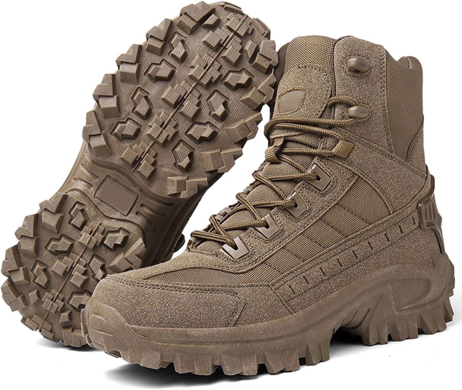 

Мужские ортопедические ботинки с защитой от проколов, легкие тактические ботинки, водонепроницаемые походные ботинки Generic, коричневый