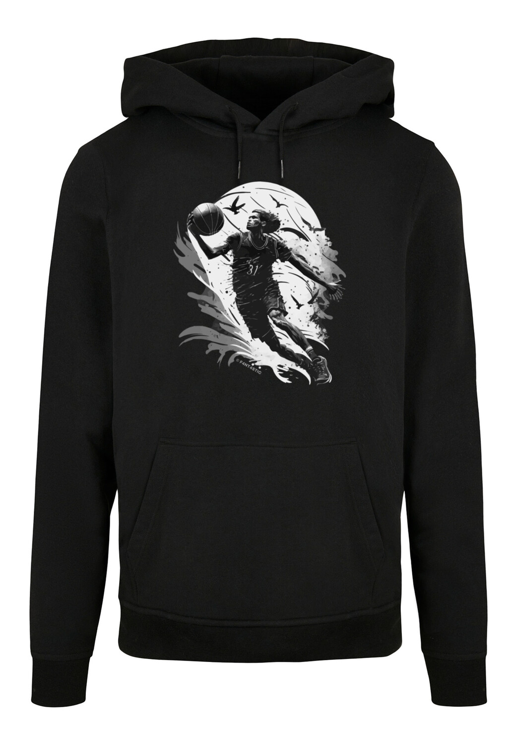 

Пуловер F4NT4STIC Basic Hoodie Basketball Spieler, черный