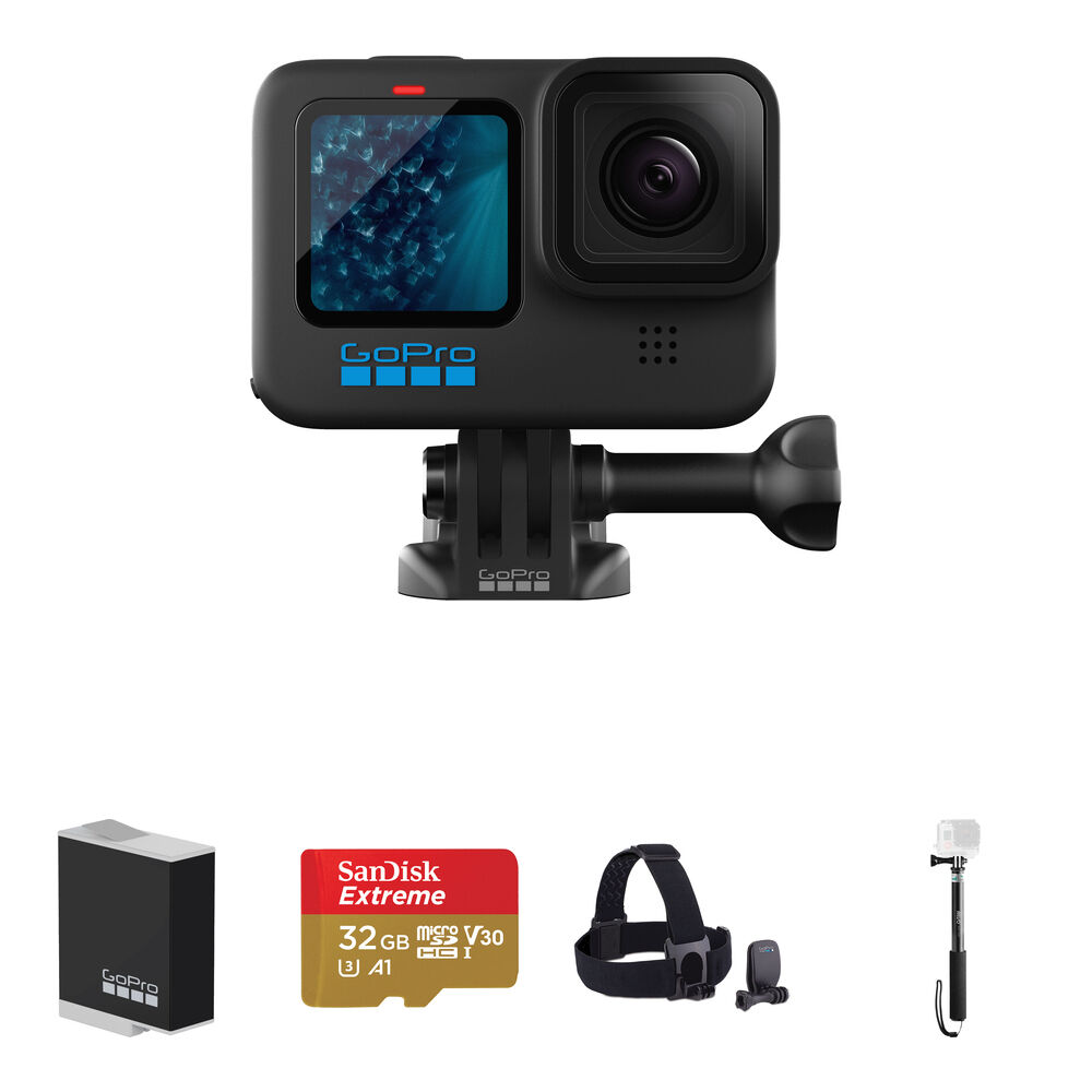 

Комплект GoPro HERO11 Black с дополнительными креплениями и аккумулятором Enduro