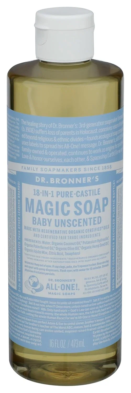 Жидкое кастильское мыло без запаха «Organic Baby Castile Liquid Soap» от Dr. Bronner's Dr. Bronner'S