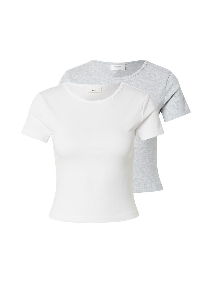 

Рубашка Gina Tricot, цвет mottled grey/White