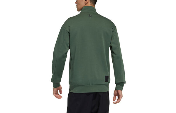 Куртка adidas Wj Tt Swt Casual Sports Stand Collar Jacket Green, зеленый — фото 2