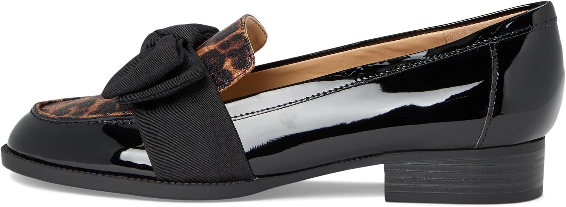 Лоферы Bandolino Lindio, Black Patent/Leopard MultiSee Less — фото 4