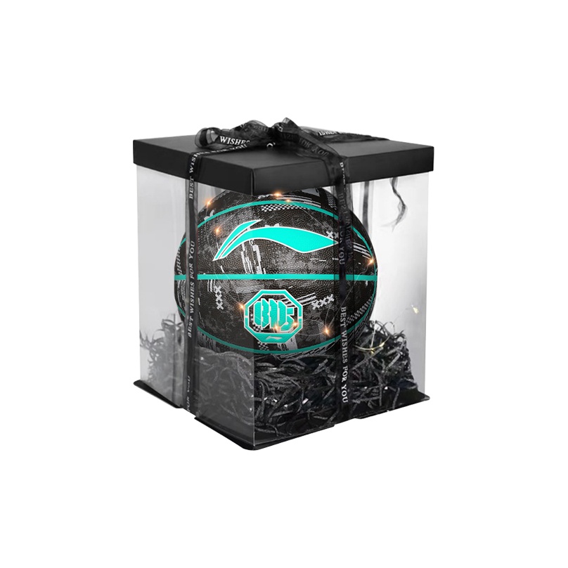 

LINING Баскетбольный мяч PU черный серый зеленый размер 7 тренировочный unisex