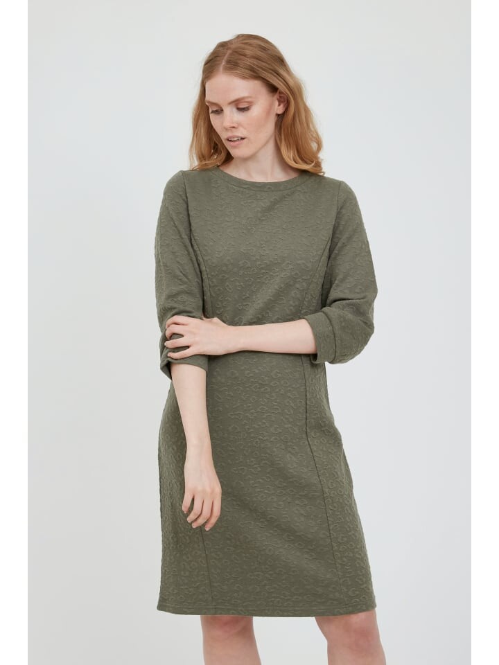 

Короткое платье Fransa Sweatkleid FRBECARDI 2 Dress - 20609585 Modisches Kleid mit Struktur-Optik, зеленый