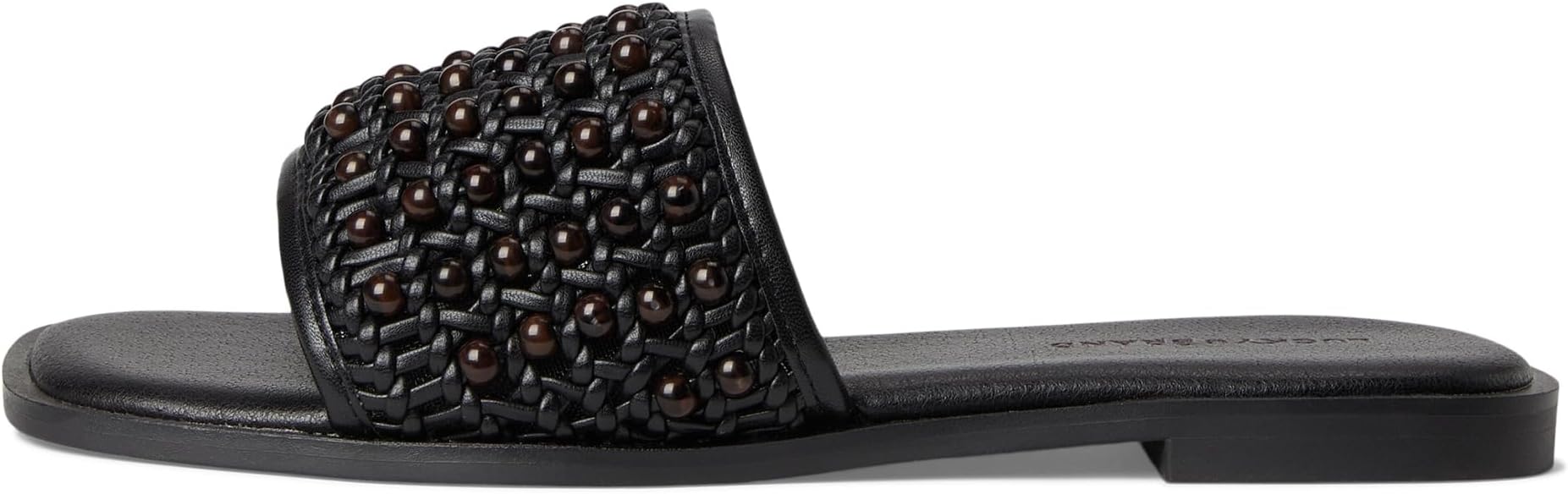 Сандалии Lucky Brand Gidya Beaded Flat Sandals, цвет Black/Brown — фото 4