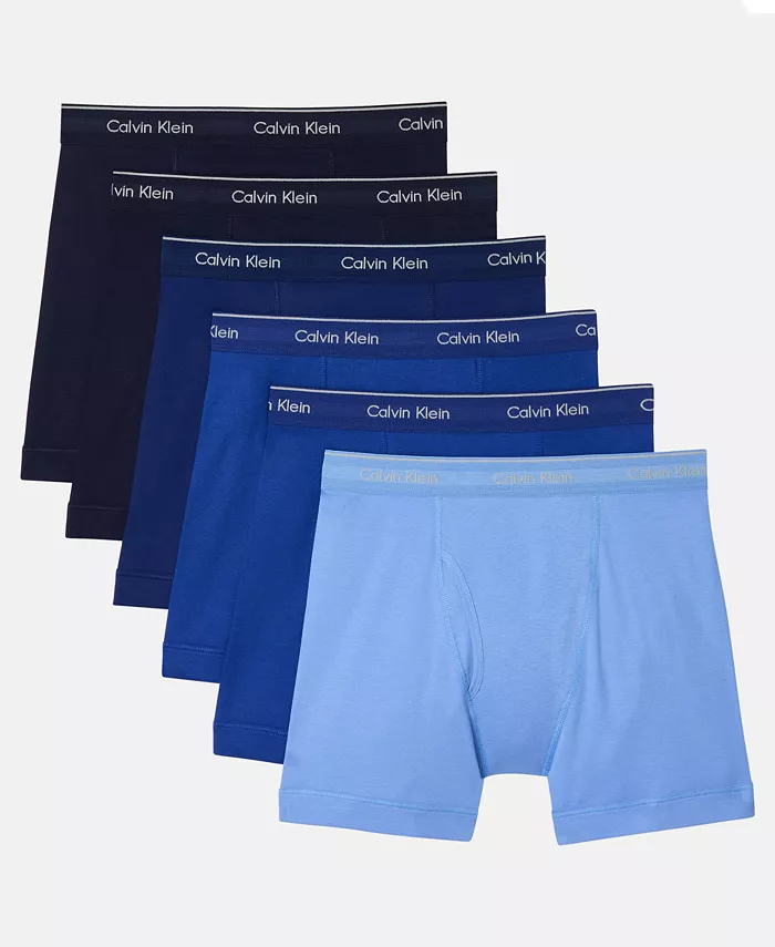

Мужские классические хлопковые боксеры-бриджи 5+1 бонусный набор Calvin Klein, коричневый