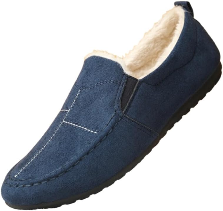 

Мужские модные повседневные туфли большого размера, толстые и теплые. Теплая и удобная внутренняя подкладка, сохраняющая тепло тела. Зима. Для прогулок и тренировок Clolinde, синий