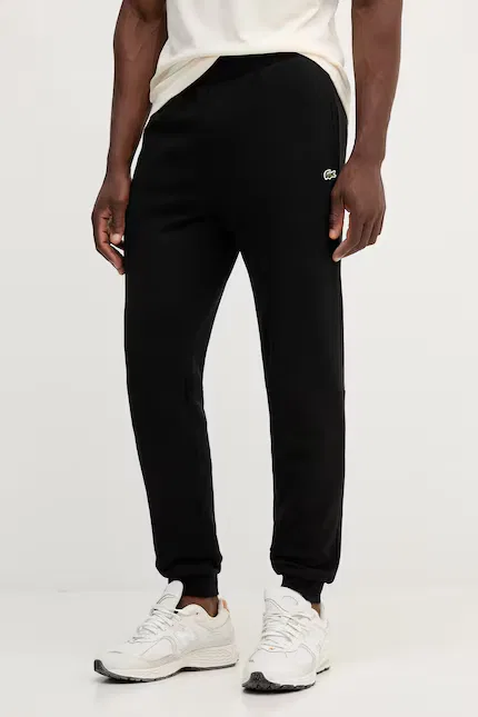 Спортивные штаны из хлопка Lacoste, черный