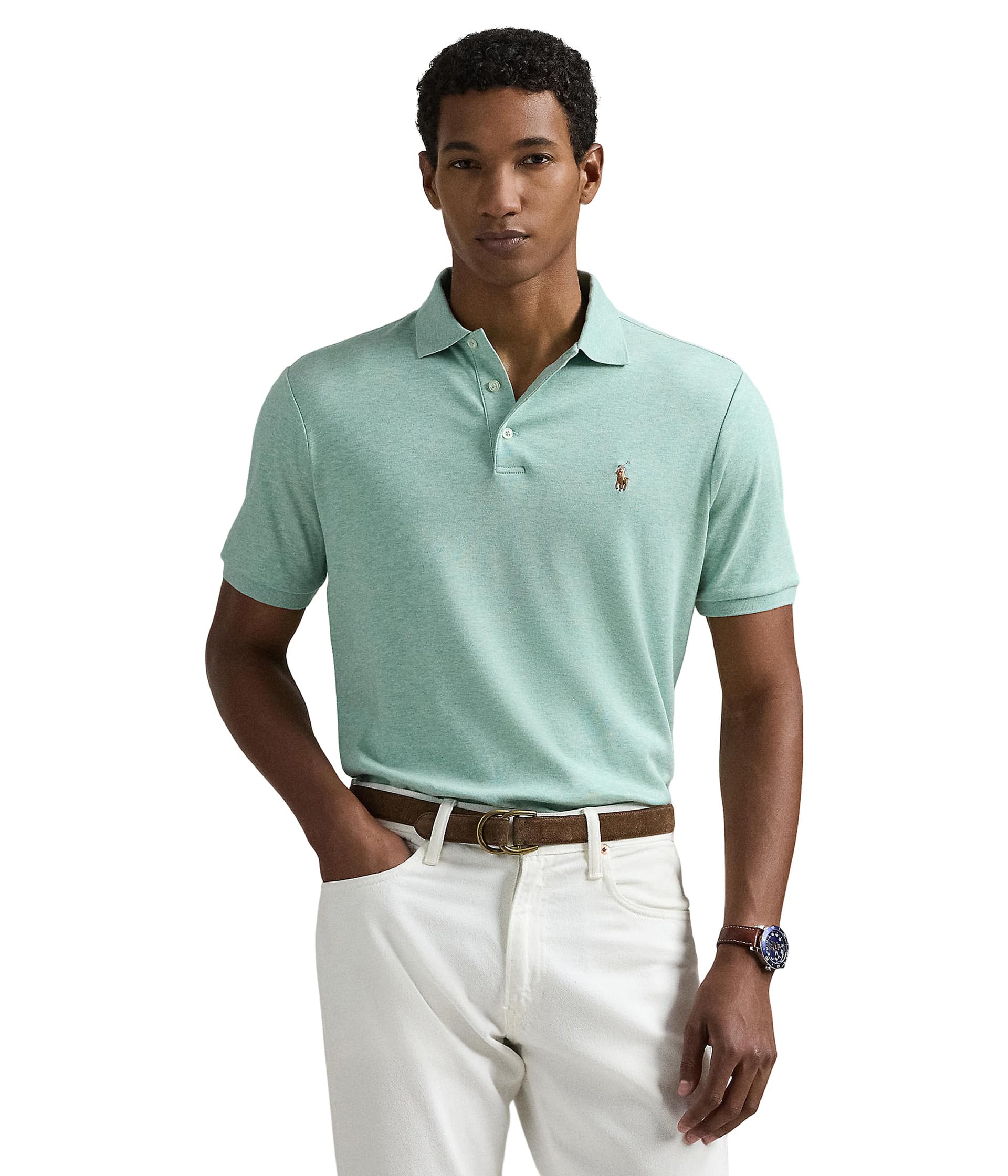 

Рубашка Polo Ralph Lauren Classic Fit Soft Cotton Polo Shirt, Celadon HeatherSee Less