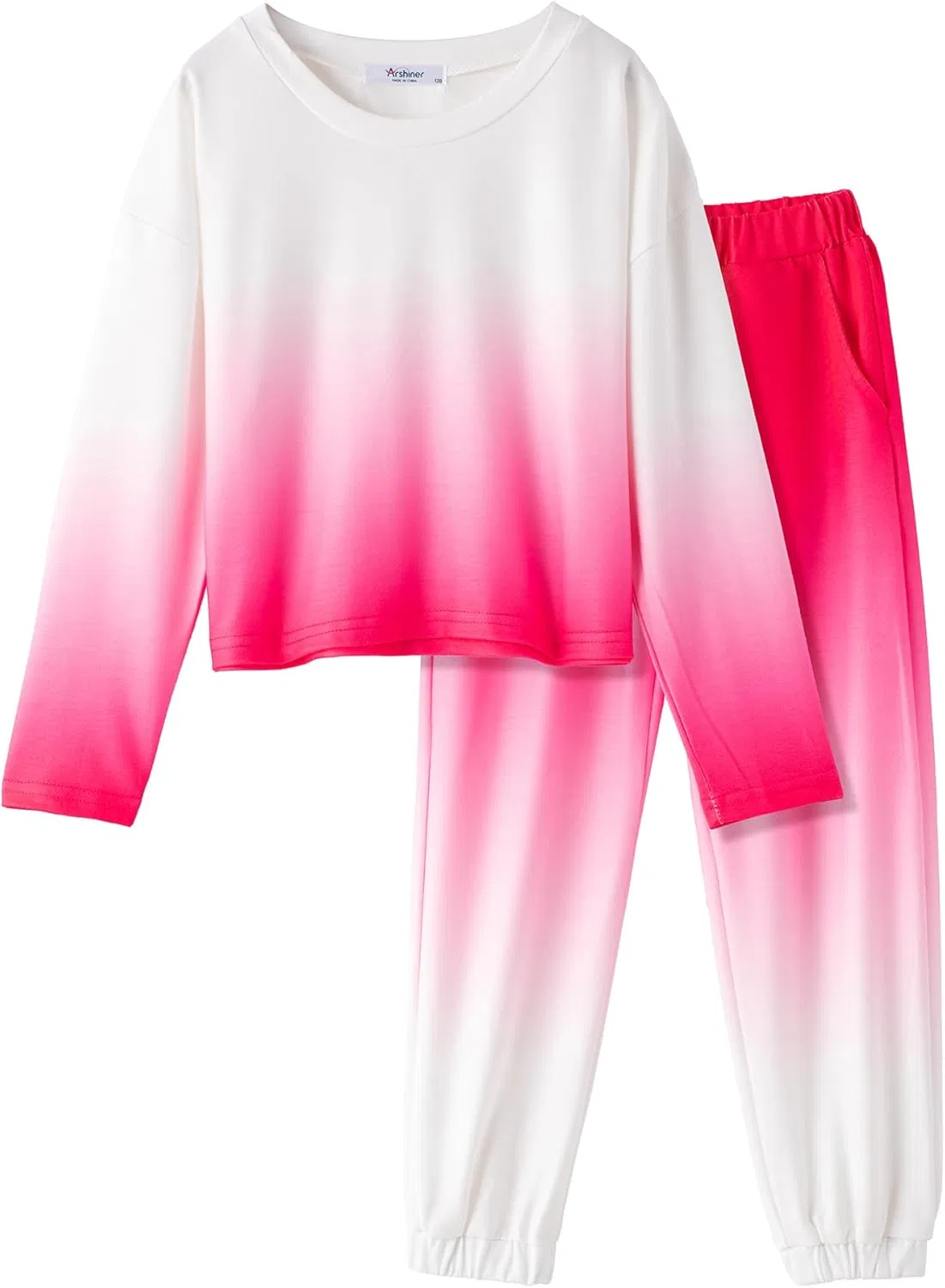 Детский спортивный костюм тай-дай, Arshiner, из 2 предметов, Pink Gradient