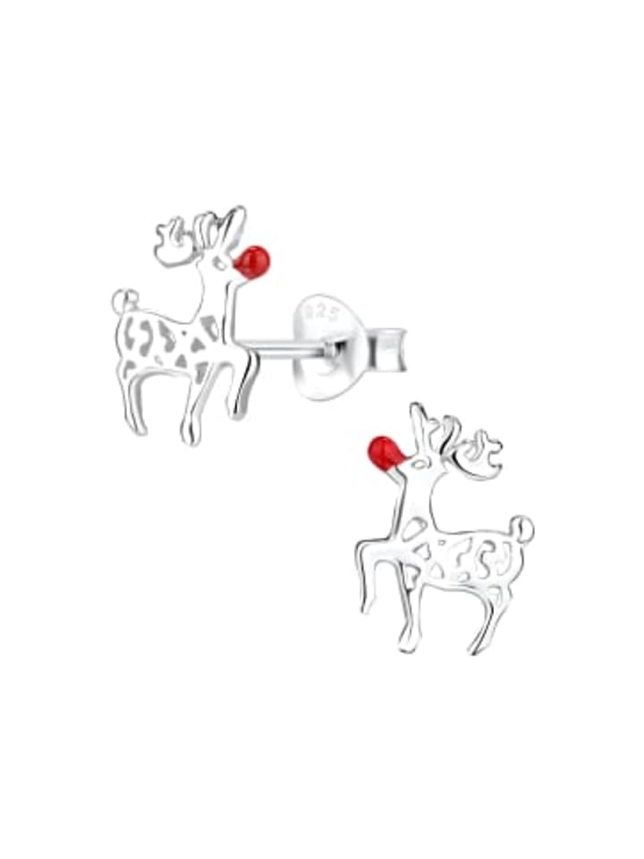 

Alexander York Серьги-гвоздики в виде оленей из серебра 925 пробы, комплект из 2 штук