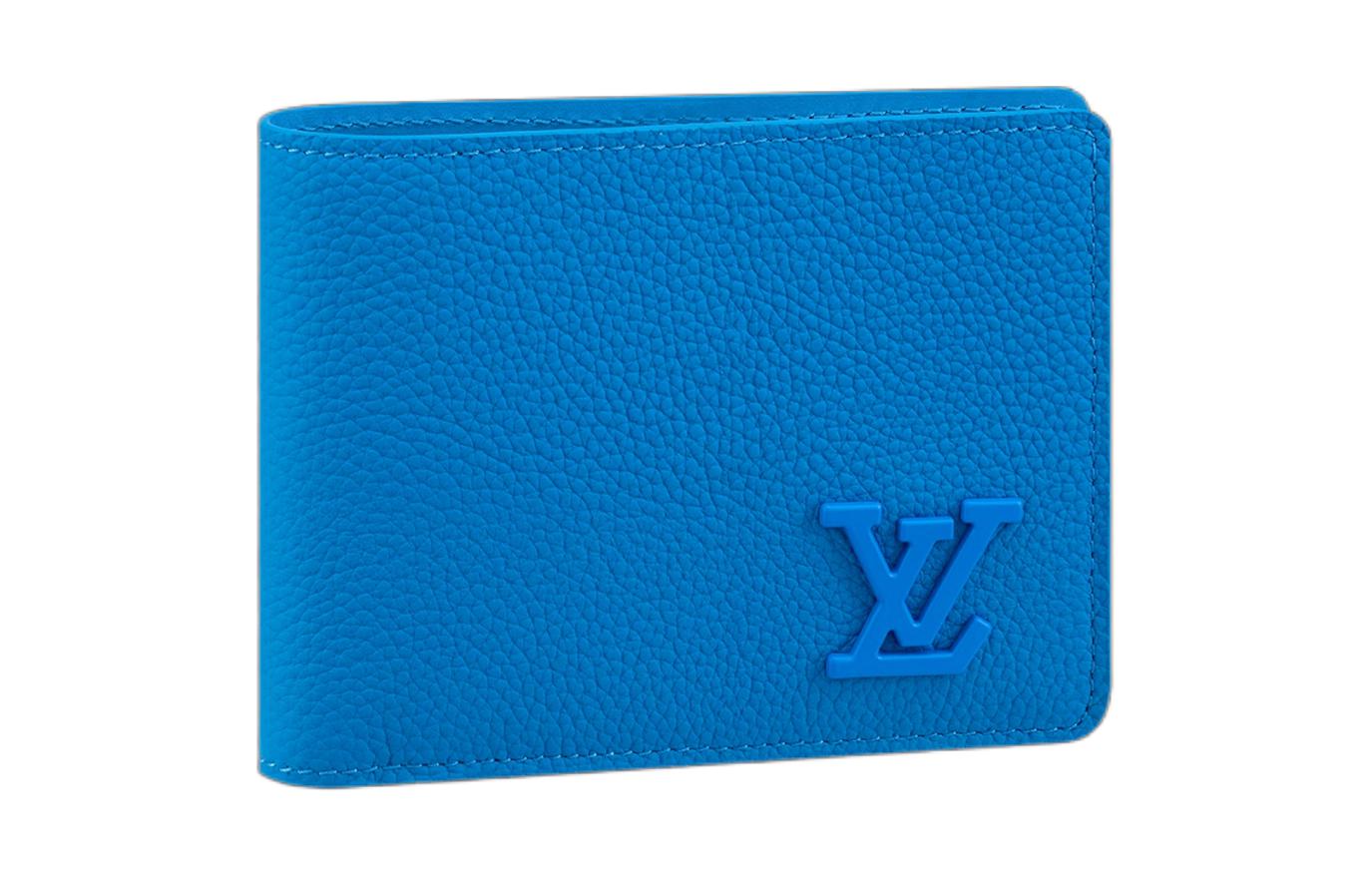 

LOUIS VUITTON Кожаный бумажник мужской ярко-синий