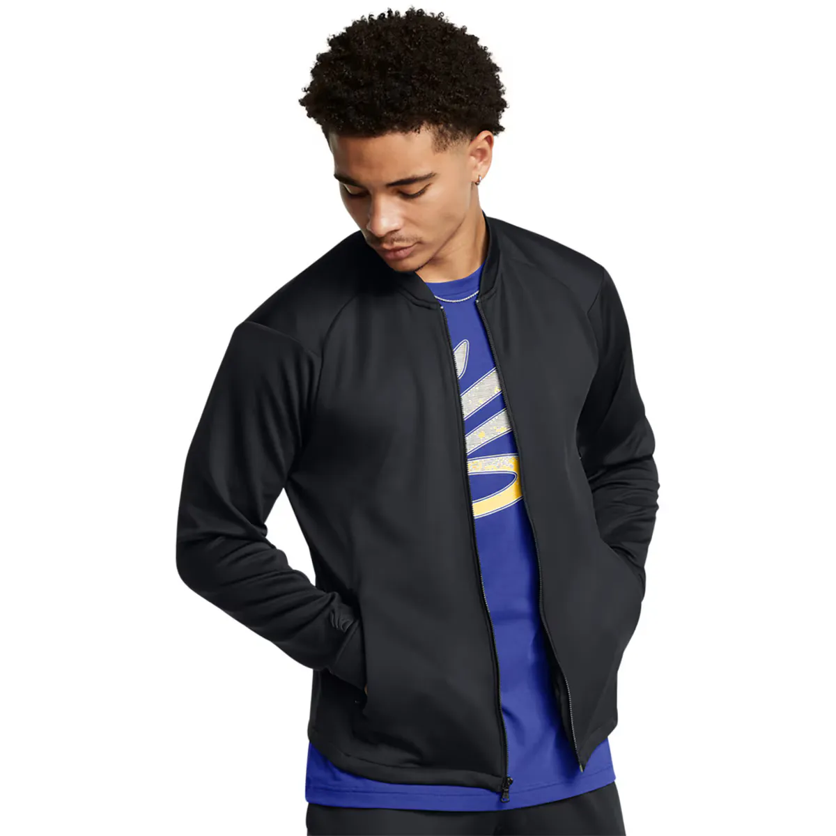

Мужская дорожная куртка Curry-Blk Under Armour Баскетбольная куртка, чёрный