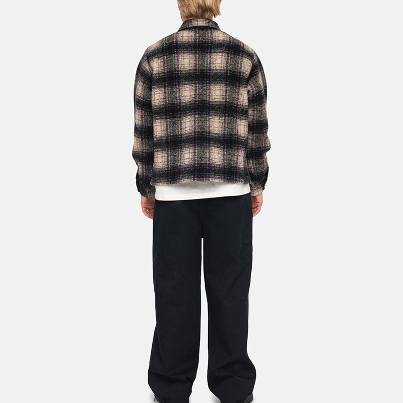 Куртка-рубашка из шерсти с клетчатым принтом Stüssy Stussy, желтый — фото 4